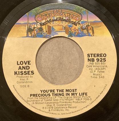 Love & Kisses : Thank God It's Friday / You're The Most Precious Thing In My Life (7", Styrene, Ter)