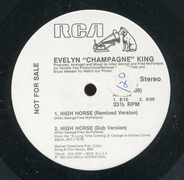 Evelyn King : High Horse / Take A Chance (12", Promo)