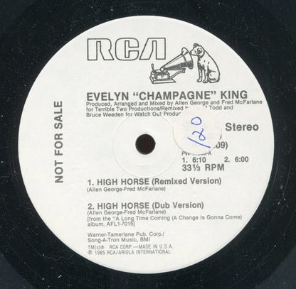 Evelyn King : High Horse / Take A Chance (12", Promo)