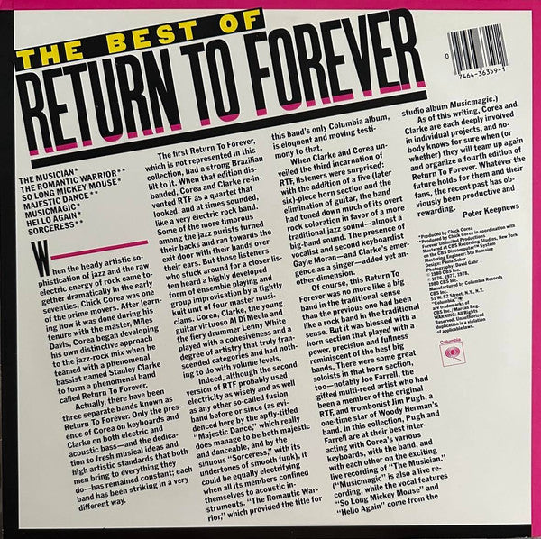 Return To Forever : The Best Of Return To Forever (LP, Comp, Pit)
