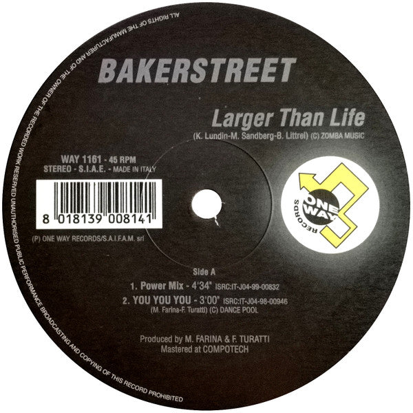 Bakerstreet : Larger Than Life (12")