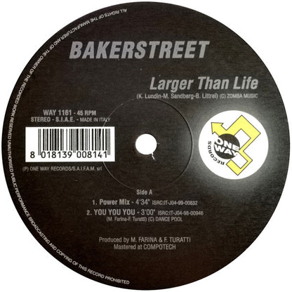 Bakerstreet : Larger Than Life (12")
