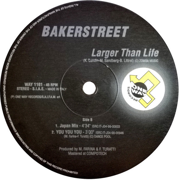 Bakerstreet : Larger Than Life (12")