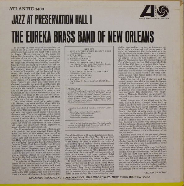 Eureka Brass Band : Jazz At Preservation Hall I (LP, Album, Mono)