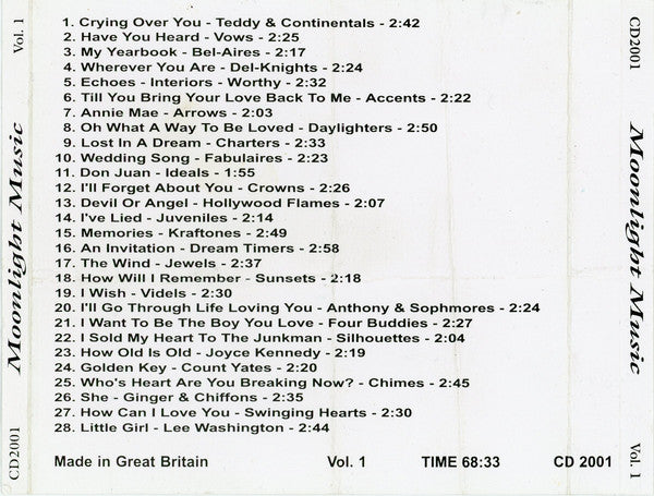 Various : Moonlight Music Volume 1 (CD, Comp)