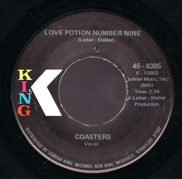 The Coasters : Love Potion Number Nine / D. W. Washburn (7", Single)