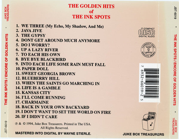 The Ink Spots (4) : Encore Of Golden Hits (CD, Comp)