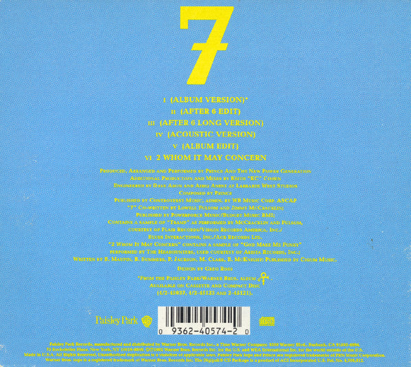 Prince And The New Power Generation : 7 (CD, Maxi, Dig)