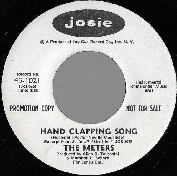 The Meters : Hand Clapping Song (7", Promo)