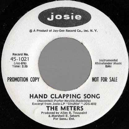 The Meters : Hand Clapping Song (7", Promo)