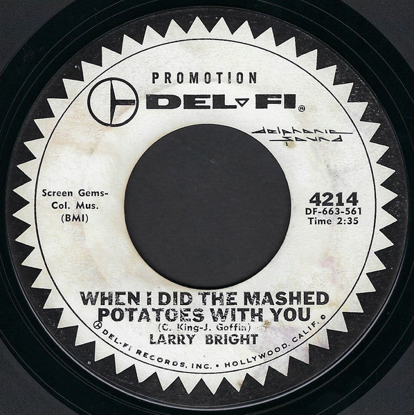 Larry Bright (2) : Shake That Thing (7", Single, Promo, Styrene)