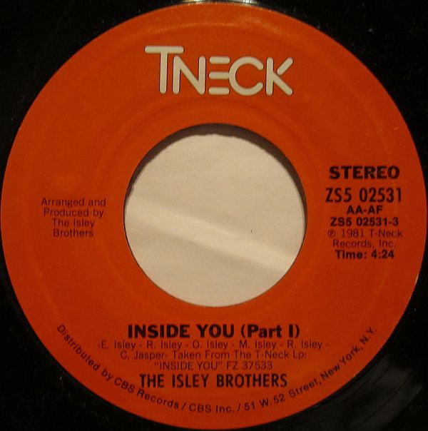 The Isley Brothers : Inside You (7", Styrene)