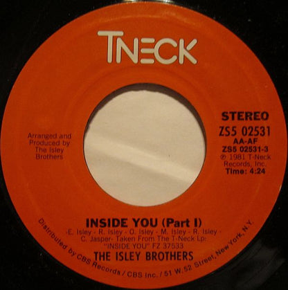 The Isley Brothers : Inside You (7", Styrene)