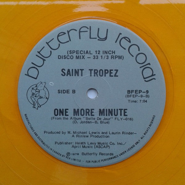 Saint Tropez : Fill My Life With Love / One More Minute (12", Ora)