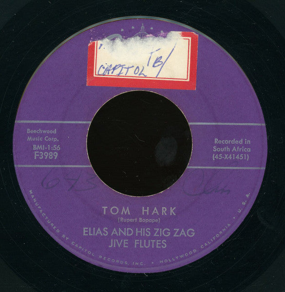 Elias And His Zig-Zag Jive Flutes / Little Kid Lex : Tom Hark / New Year Rock (7")
