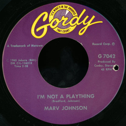 Marv Johnson : Why Do You Want To Let Me Go / I'm Not A Plaything (7", Single)