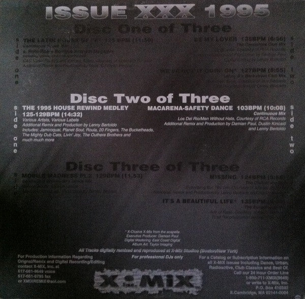 Various : X-Mix Issue Thirty (3x12", Comp, Promo)