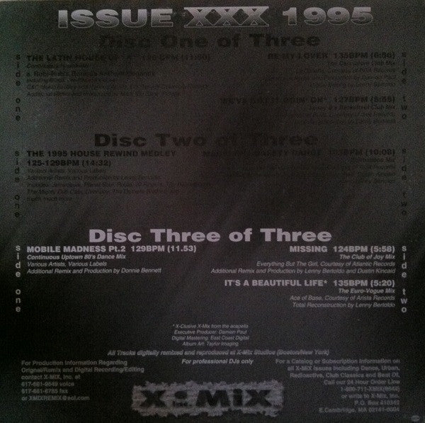 Various : X-Mix Issue Thirty (3x12", Comp, Promo)