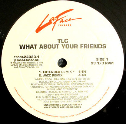 TLC : What About Your Friends (12", Gen)