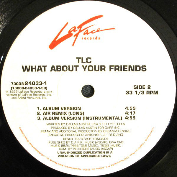 TLC : What About Your Friends (12", Gen)