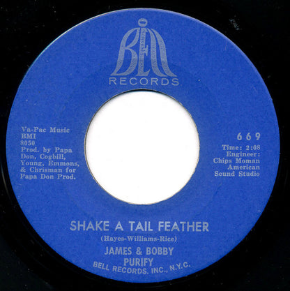 James & Bobby Purify : Shake A Tail Feather (7", Single, ARP)