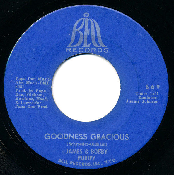 James & Bobby Purify : Shake A Tail Feather (7", Single, ARP)