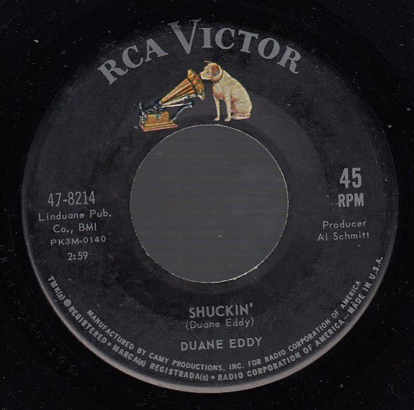 Duane Eddy : Your Baby's Gone Surfin' / Shuckin' (7", Roc)