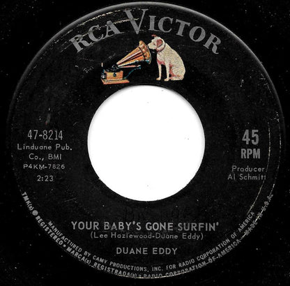 Duane Eddy : Your Baby's Gone Surfin' / Shuckin' (7", Roc)