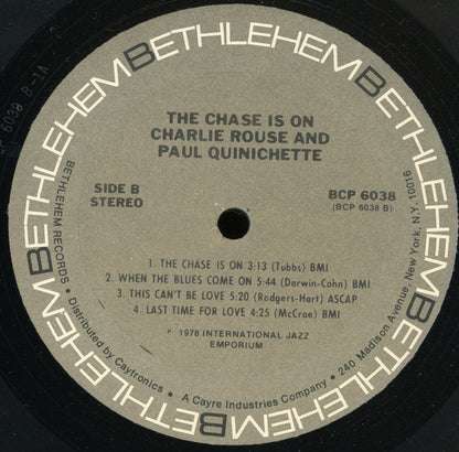 Charlie Rouse / Paul Quinichette : The Chase Is On (LP, Album, RE)