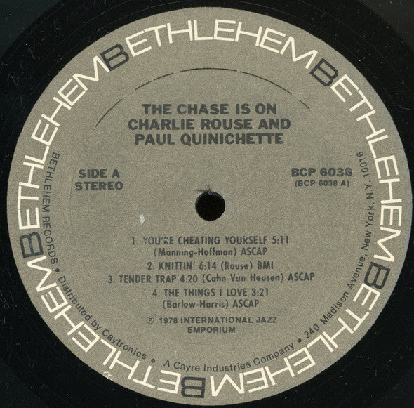 Charlie Rouse / Paul Quinichette : The Chase Is On (LP, Album, RE)