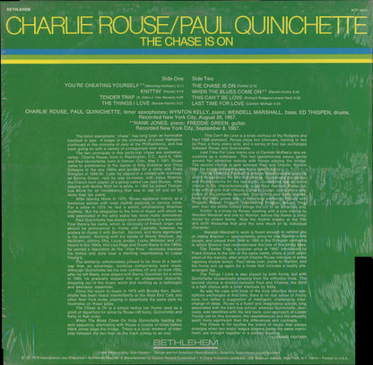 Charlie Rouse / Paul Quinichette : The Chase Is On (LP, Album, RE)
