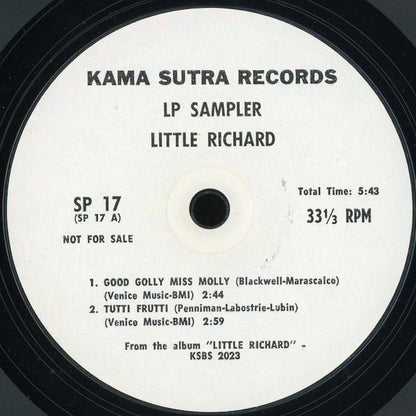 Little Richard : LP Sampler (7", Promo, Smplr, Styrene)