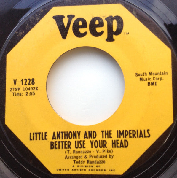 Little Anthony & The Imperials : Better Use Your Head (7", Single, Styrene, Ter)