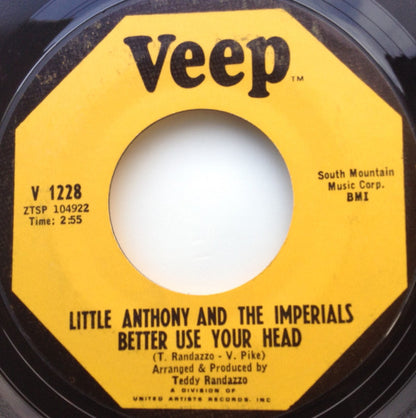 Little Anthony & The Imperials : Better Use Your Head (7", Single, Styrene, Ter)