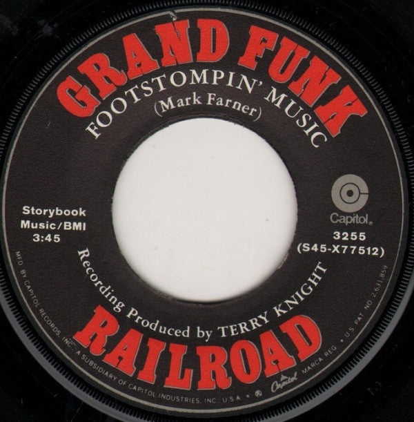 Grand Funk Railroad : Footstompin' Music / I Come Tumblin' (7", Single, Win)