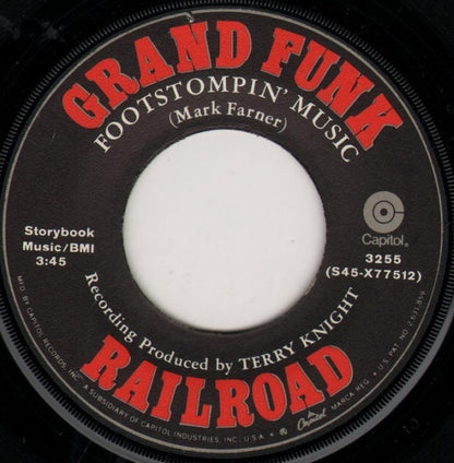 Grand Funk Railroad : Footstompin' Music / I Come Tumblin' (7", Single, Win)