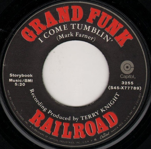 Grand Funk Railroad : Footstompin' Music / I Come Tumblin' (7", Single, Win)