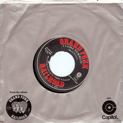 Grand Funk Railroad : Footstompin' Music / I Come Tumblin' (7", Single, Win)