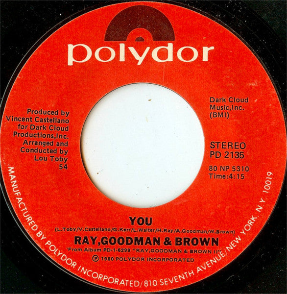 Ray, Goodman & Brown : Happy Anniversary (7", Styrene, 54 )