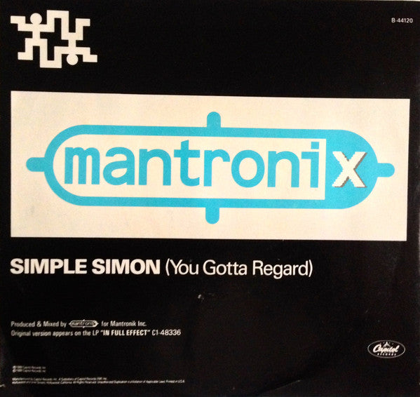 Mantronix : Simple Simon (You Gotta Regard) (7", Single)