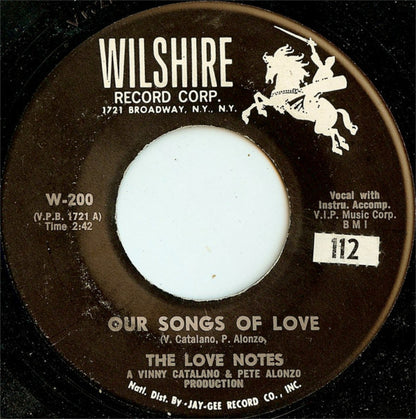 The Love Notes : Our Songs Of Love / Nancy (My Love) (7", Single)