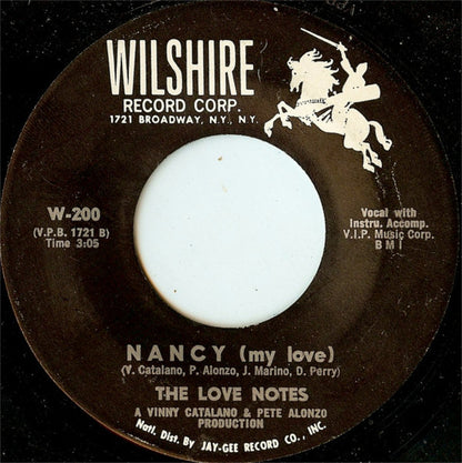 The Love Notes : Our Songs Of Love / Nancy (My Love) (7", Single)
