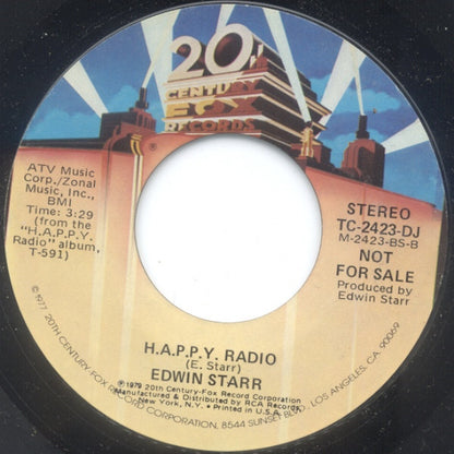 Edwin Starr : It's Called The Rock / H.A.P.P.Y. Radio (7", Promo)