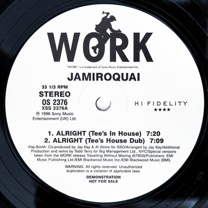 Jamiroquai : Alright (2x12", Promo)