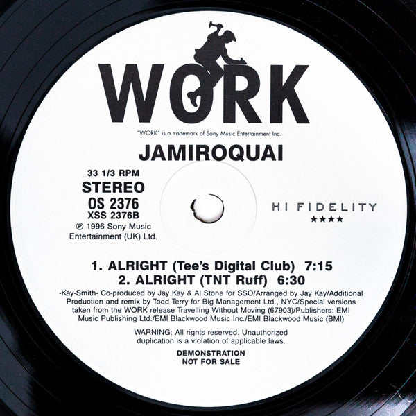 Jamiroquai : Alright (2x12", Promo)