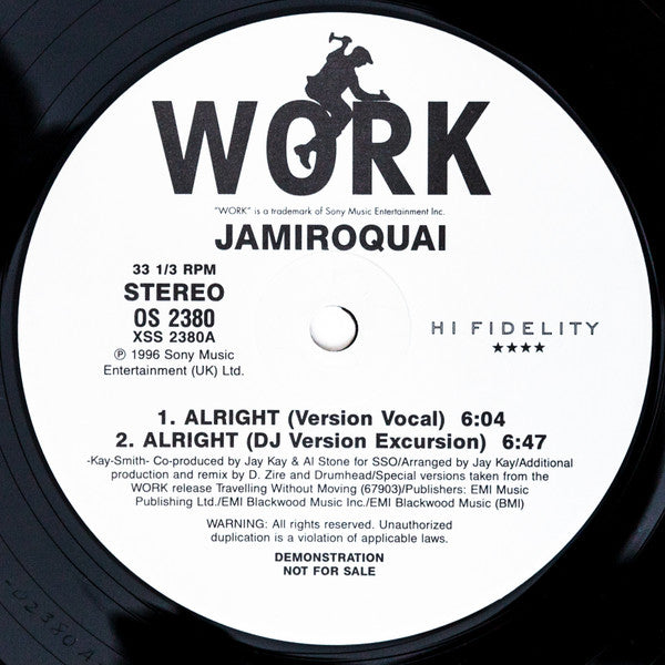 Jamiroquai : Alright (2x12", Promo)