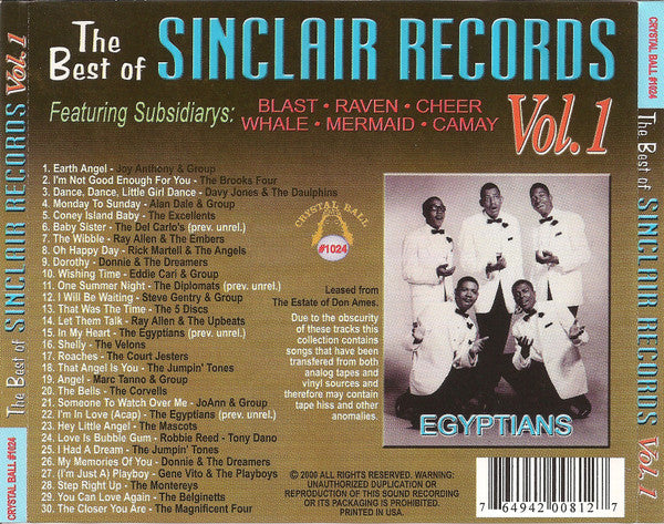Various : The Best Of Sinclair Records Vol. 1  (CD, Comp)