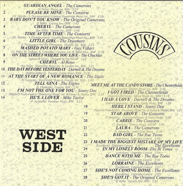 Various : Group Harmony - Out Of The Bronx Vol. 1 - Lou Cicchetti's Cousins & Westside Records (CD, Comp)