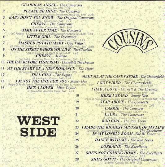 Various : Group Harmony - Out Of The Bronx Vol. 1 - Lou Cicchetti's Cousins & Westside Records (CD, Comp)