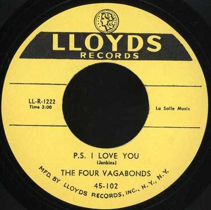 The Four Vagabonds : P.S. I Love You (7", Unofficial)